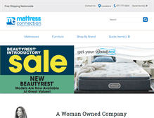 Tablet Screenshot of mattressconnection.net